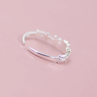 REETI 925 bagues en argent Sterling pour femmes petite fleur anneau ouvert Style dame prévenir l'allergie bijoux en argent Sterling