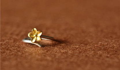 Bagues ouvertes en argent Sterling 925 pour femmes, bijoux à fleurs, hypoallergéniques, à la mode, pour filles