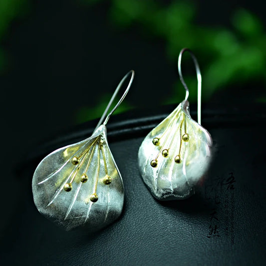 Boucles d'oreilles longues en argent Sterling 925 pour femmes, bijoux à la mode, personnalité manuelle, longues fleurs