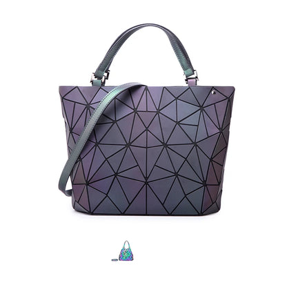 Sac Géométrique Reflet Lumineux Pliable pour Femmes (2025)
