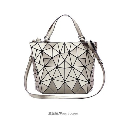 Sac Géométrique Reflet Lumineux Pliable pour Femmes (2025)