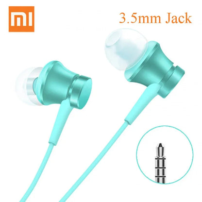 Original Xiaomi casque Mi Piston 3 dans l'oreille frais 3.5mm fil contrôle écouteur musique stéréo micro pour Huawei Xiaomi Smartphone