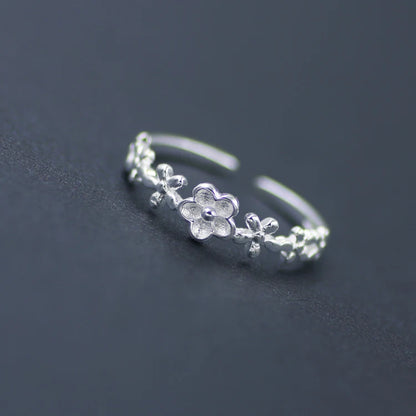 REETI 925 bagues en argent Sterling pour femmes petite fleur anneau ouvert Style dame prévenir l'allergie bijoux en argent Sterling