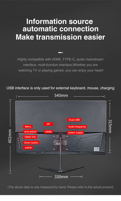 24 Inch Anmite 165Hz LCD Monitor PC IPS FHD Desktop Gaming Computer Screen Tablet HDMI/DP/1920*1080 Compatible Built-in Speaker