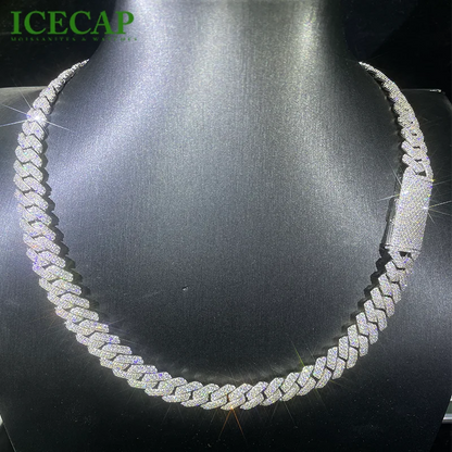 Collier Moissanite Hip-Hop – Argent Massif Plaqué Or ou Argent