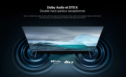 Xiaomi France |  Xiaomi TV A Pro 50 2026, Écran QLED 4K, Son immersif avec Dolby Audio™, DTS:X, DTS Virtual:X, Compatible HDR10+ ,1,07 milliard de couleurs, DCI-P3 94 %