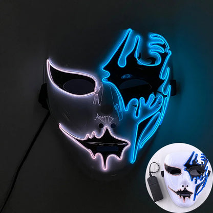 Masque Shuffle Lumineux – Cosplay Demon Slayer et Accessoire Halloween