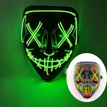 Masque Shuffle Lumineux – Cosplay Demon Slayer et Accessoire Halloween