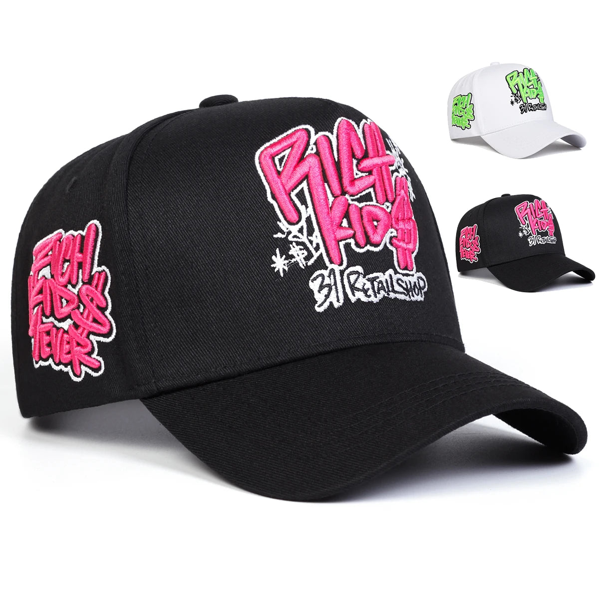 Casquette Baseball Unisexe RICH KIOS Lettres Brodées Protection Solaire Réglable Printemps/Automne