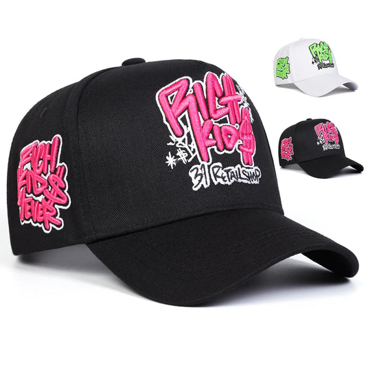 Casquette Baseball Unisexe RICH KIOS Lettres Brodées Protection Solaire Réglable Printemps/Automne