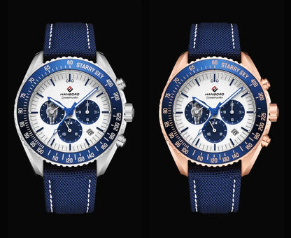 HANBORO hommes montre automatique montres de luxe montre-bracelet mécanique militaire 50M bracelet en Nylon étanche mois semaine Date 24 heures