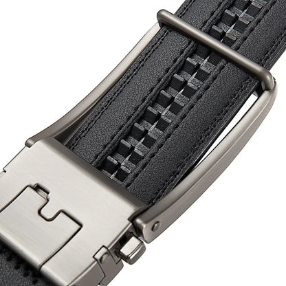 Ceinture de Luxe pour Hommes en Cuir Véritable Designer de Marque Automatique Haute Qualité Taille Élégante pour Jeans