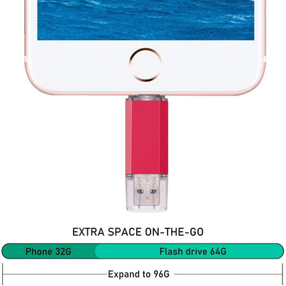 BINFUL 2NI1 TYPE-C USB 2.0 clé USB 2 to 1 to 512GB clé USB haute vitesse avec porte-clés clé mémoire cadeau d'affaires créatif U d