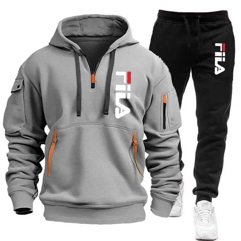 👕 Ensemble Sweat-shirt à Capuche + Pantalon pour Hommes – Automne/Hiver 2025