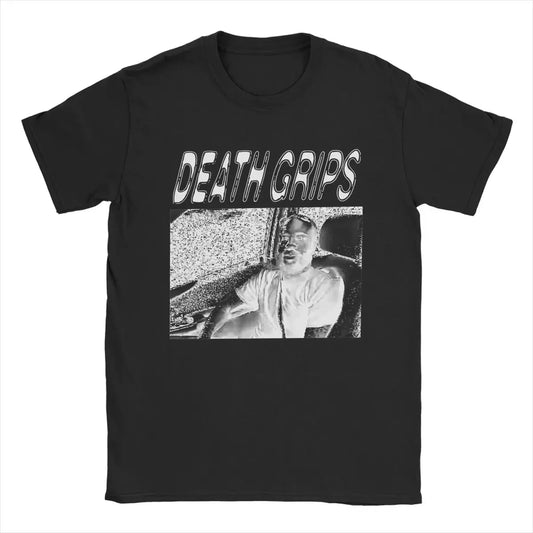 T-shirt Homme Hipster à Poignées de Mort – Coton, Col Rond, Manches Courtes