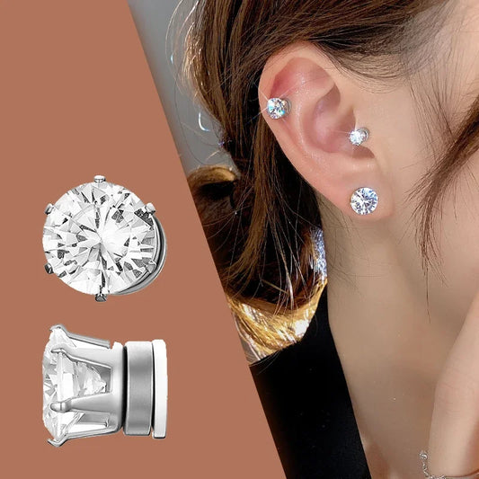 1 paire de boucles d'oreilles en Zircon pour hommes et femmes, en acier inoxydable, en cristal, pour garçons et filles, Mini boucles d'oreilles, Piercing, bijoux cadeau