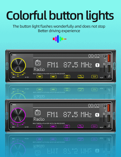 Autoradio BQCC 1DIN MP3 avec Radio DAB – Écran Tactile 2,5", Audio Puissant et Multi-Formats