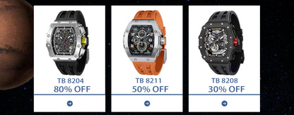 TSAR BOMBA TB8218 lnterchangeable Automatic Watch fo Men DIY Wristwatch Mens Mechanical Watch Set