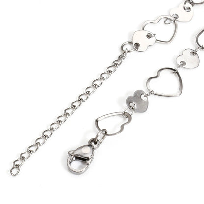 Bracelet de cheville en acier inoxydable 304 pour femmes, chaîne à maillons faite à la main, couleur argent, chaîne de jambe, pied, bijoux cadeau, 1 pièce