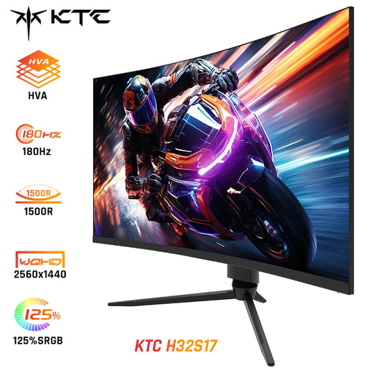KTC H32S17 – Moniteur de Jeu 32’’ Incurvé 1500R, QHD 2560x1440, 170Hz, HDR10, 1ms MPRT, 99% sRGB