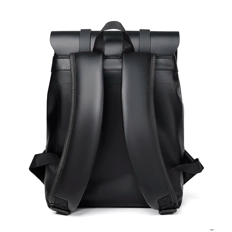 Sac à dos pour homme en cuir véritable noir Voyage sac à dos de mode pour la école grande capacité pour ordinateur portable Doux style décontracté