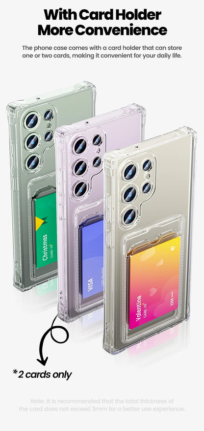 Étui Transparent Toocki avec Porte-Cartes – Coque Souple en PC + TPU pour Smartphone