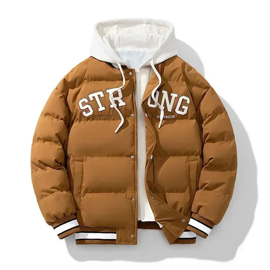Veste pour jeunes hommes fermeture éclair nouvelle veste Streetwear coupe-vent mode veste à capuche Parkers hiver épais thermique coton manteau hommes