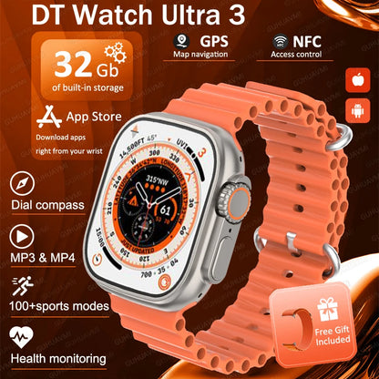 Montre Connectée GUHUAVMI Apple Watch Ultra 2 – AMOLED, Suivi Santé, Multi-Sports, IP67