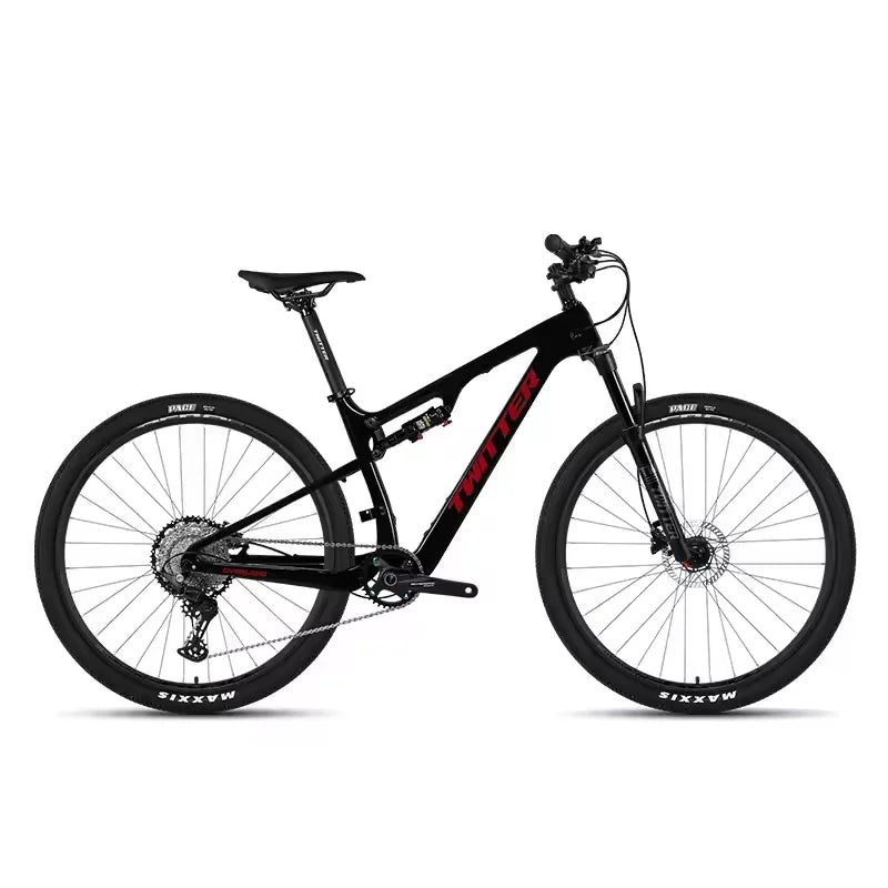 TWITTER VTT à Double Suspension Carbone 29’’ – Shimano DEORE M6100 12S, Vélo Montagne