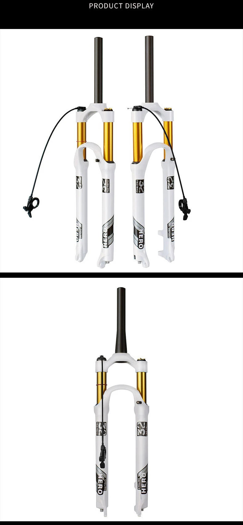 🚲 Fourche Avant VTT A850 – 120mm, Suspension Air en Alliage de Magnésium