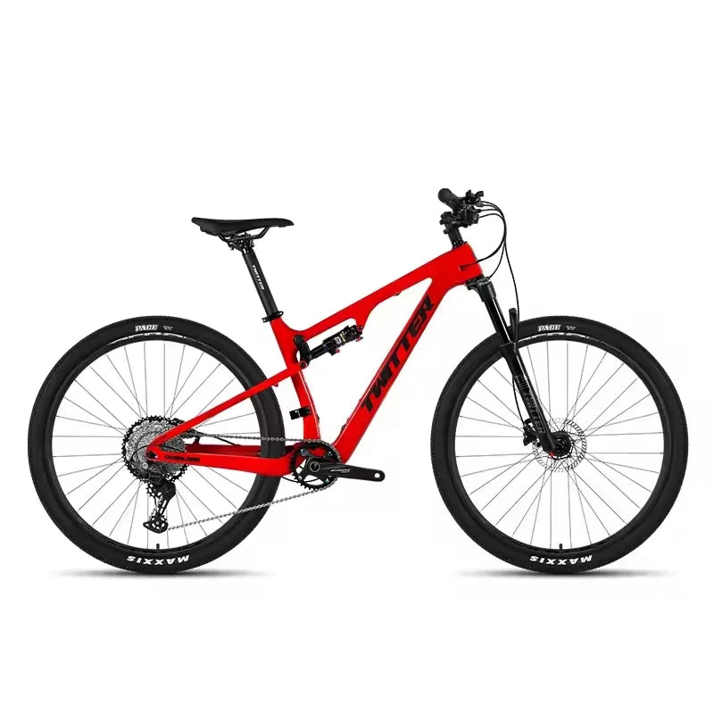 TWITTER VTT à Double Suspension Carbone 29’’ – Shimano DEORE M6100 12S, Vélo Montagne