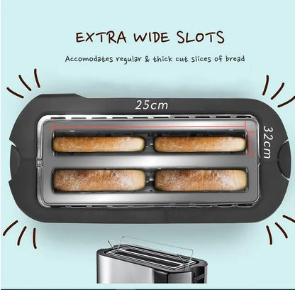 Grille-pain multifonction DMWD 4 tranches – Toaster, Sandwich &amp; Gaufrier