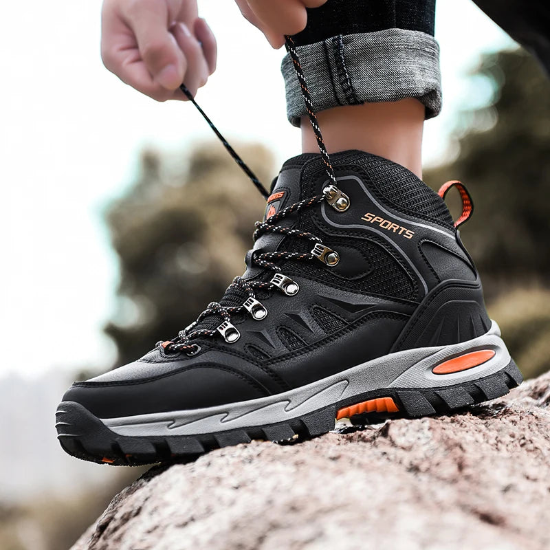 Bottes de randonnée imperméables en plein air pour hommes et femmes, bottes de sport de montagne résistantes à l'usure, chaussures de sport de chasse, printemps et automne