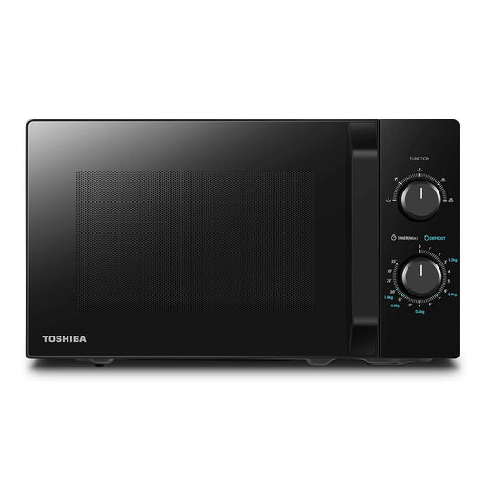 Toshiba Four à micro-ondes MW2-MM20P(BK) 20 l, 800 W, 5 Matériaux recyclables avec fonction de dégivrage pratique, Éclairage LED, MW2-MM20P(BK)