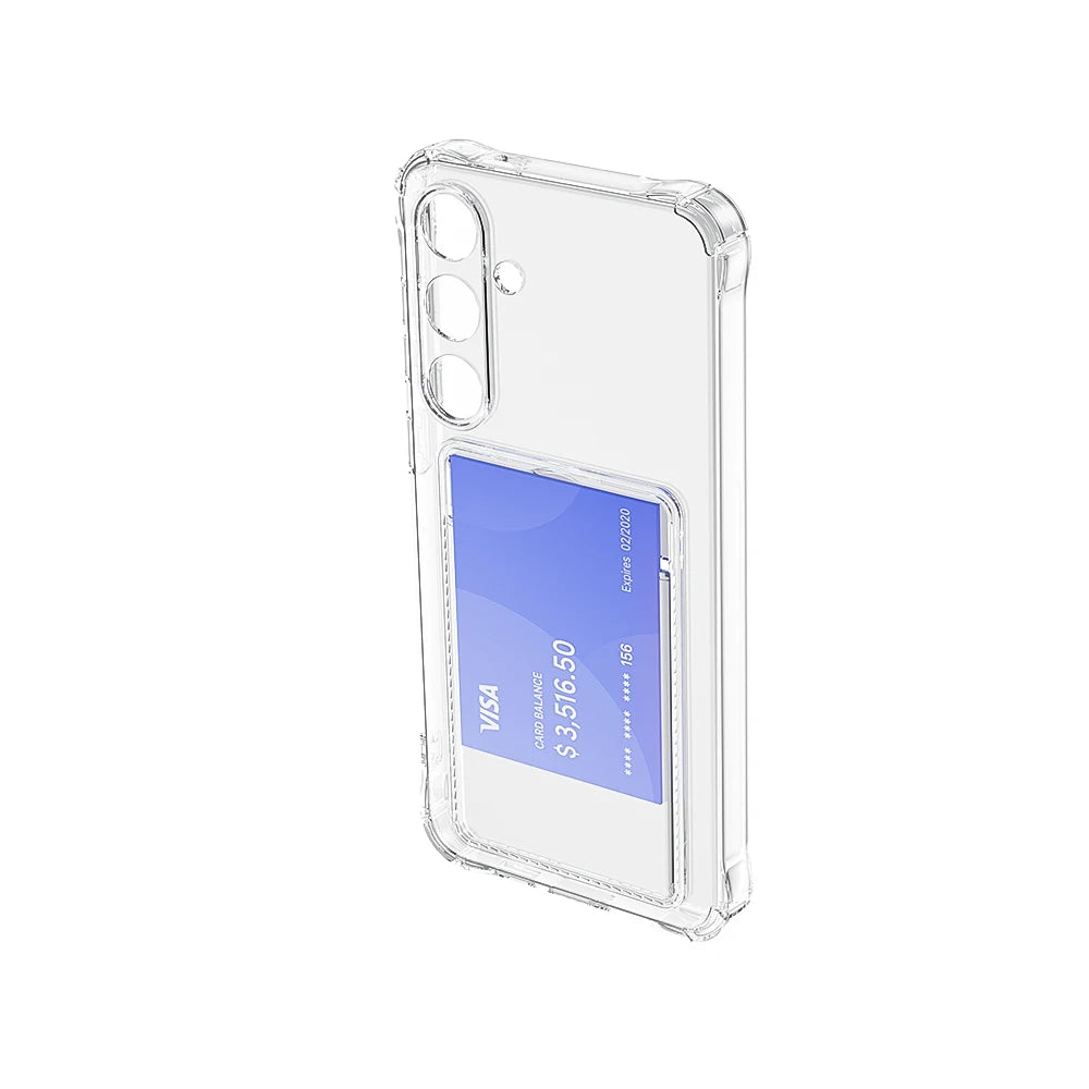 Étui Transparent Toocki avec Porte-Cartes – Coque Souple en PC + TPU pour Smartphone