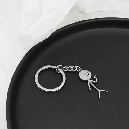 Porte-clés de Couple, Match intéressant des gens que le cœur, doigt du milieu, personnalité Ins, sac drôle, pendentif, bijoux, cadeau pour Couple et amis