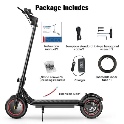 iScooter W6 10 pouces Scooter électrique 500W adulte e-scooter 36V 10.5Ah 35 km/h vitesse Support APP 30km portée ville Scooters électriques