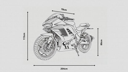 Moto Électrique 96V 20000W – RCS Brembo, 170 km/h