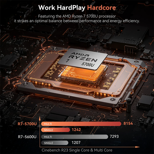 ACEMAGIC ordinateur portable de jeu 15,6" FHD, AMD Ryzen 7 5700U, 16 Go RAM, SSD NVMe 512 Go, Wi-Fi 6, Windows 11, graphiques AMD Radeon, batterie 4800 mAh, parfait pour gaming, travail et divertissement.
