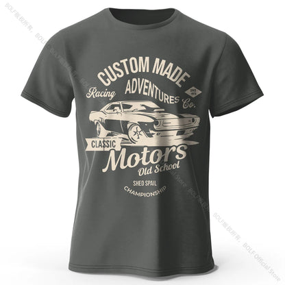T-shirt homme BOLF – Coton peigné respirant et impression DTF haute précision