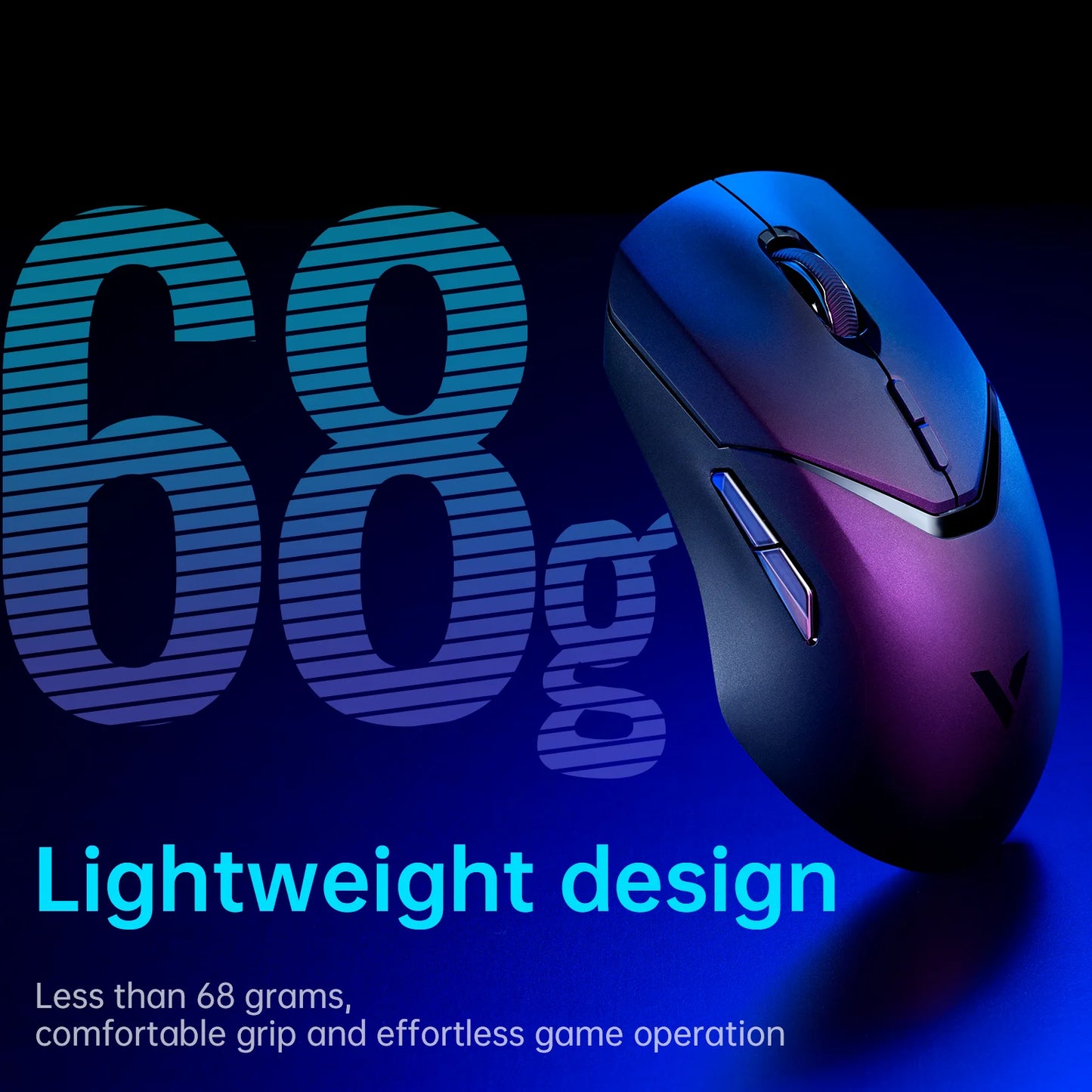 Rapoo VT9PRO – Souris de jeu sans fil légère 68g, 26000 DPI, autonomie 160H