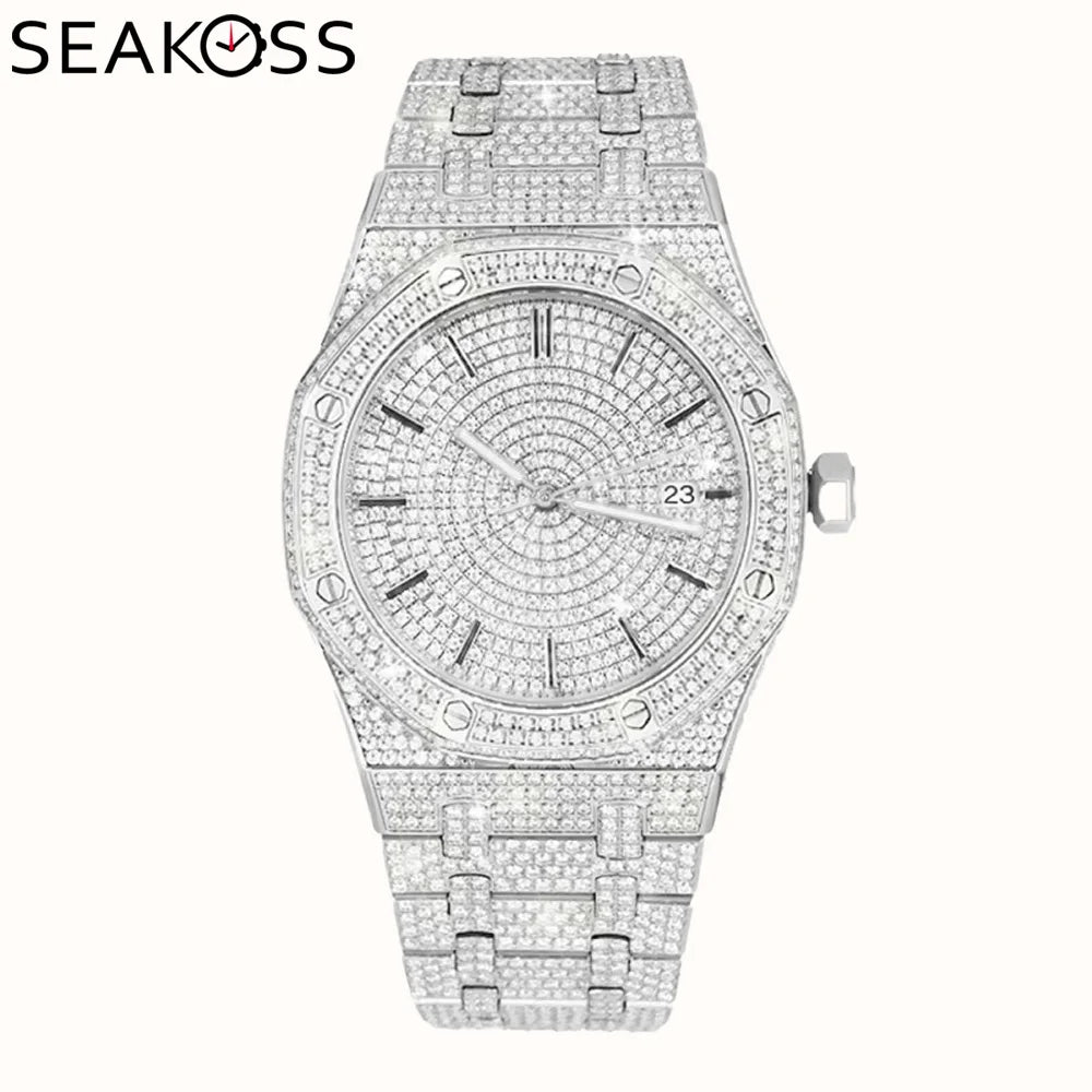 Luxury Diamond Watch – Japanese Seiko NH35 Mechanical Movement – In Stock at ParisPetitPrix.com