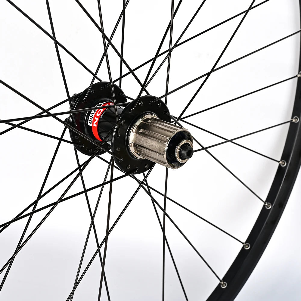 Novatseats-Jeu de roues de vélo avec moyeux D042SB, jante SunRingle QR, 32 trous, frein à disque de roue de vélo VTT, chambre à air, 26/27, 5/29 pouces