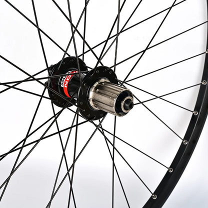 Novatseats-Jeu de roues de vélo avec moyeux D042SB, jante SunRingle QR, 32 trous, frein à disque de roue de vélo VTT, chambre à air, 26/27, 5/29 pouces