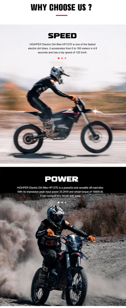Moto Électrique Hors-Route 3000W-12KW 72V – Hiperfect