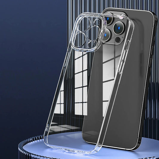 Coque rigide Ultra fine et transparente pour iPhone 15 14 13 12 16 Pro Max 16e 11, coque de téléphone antichoc transparente