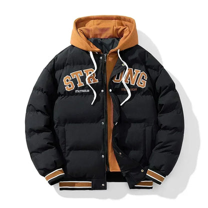 Veste pour jeunes hommes fermeture éclair nouvelle veste Streetwear coupe-vent mode veste à capuche Parkers hiver épais thermique coton manteau hommes
