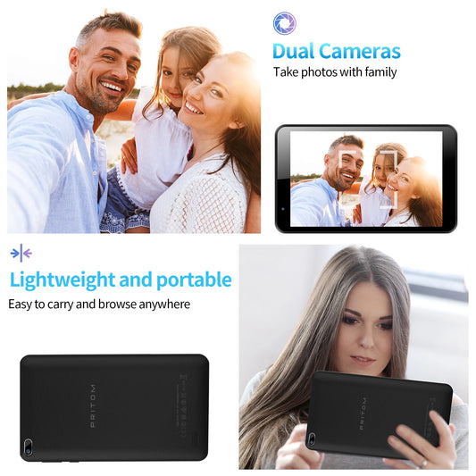 ITOM-Tablette PC de 7 Pouces, 32 Go, Android 11, avec Façades, Processeur Core, Écran HD IPS, Caméra pour Touristes, Wifi, avec Étui de Protection en PU