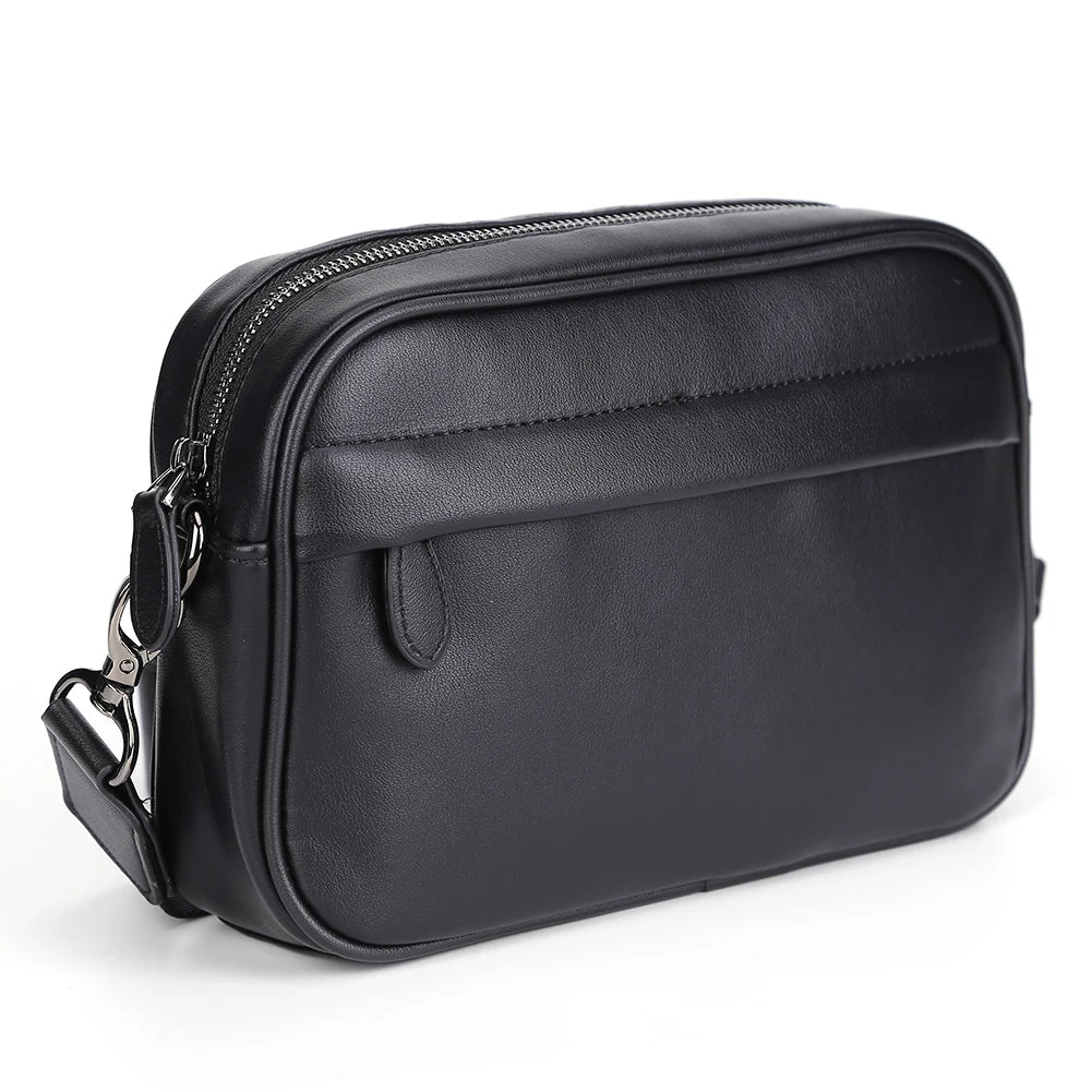 Sac à Épaule de Business Décontracté pour Hommes en Cuir PU Sac Messager à Large Sangle Sacs Bandoulière à Carreaux Plaid Designer Sacs à Bandoulière pour Hommes