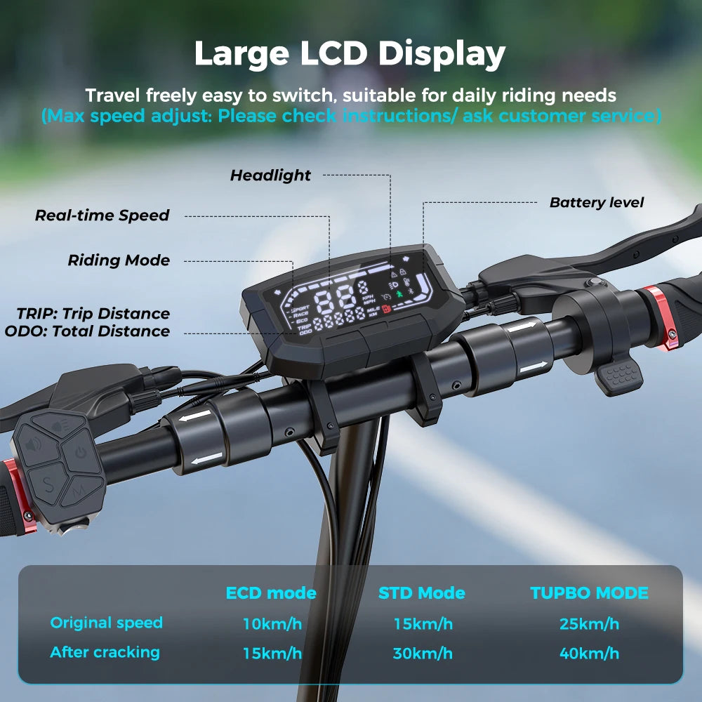 iScooter iX3 – Scooter Électrique Tout-Terrain 800W, 40 km/h, Autonomie 60 km – 10 Pouces